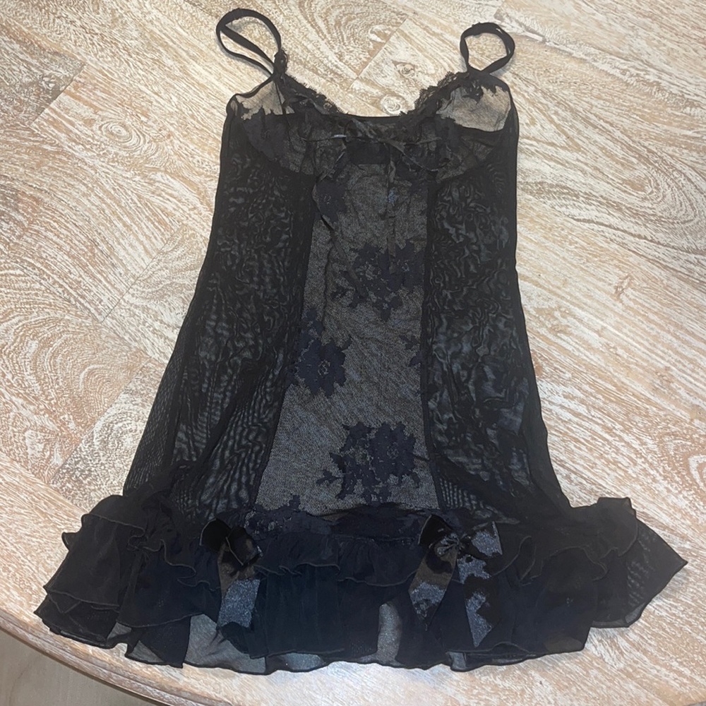 Vintage music legs lingerie one size nighty lace